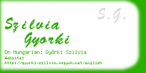 szilvia gyorki business card